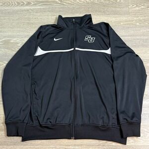 Nike Stetson University Retro Style Track Jacket Full Zip Black Performance Lrg‎